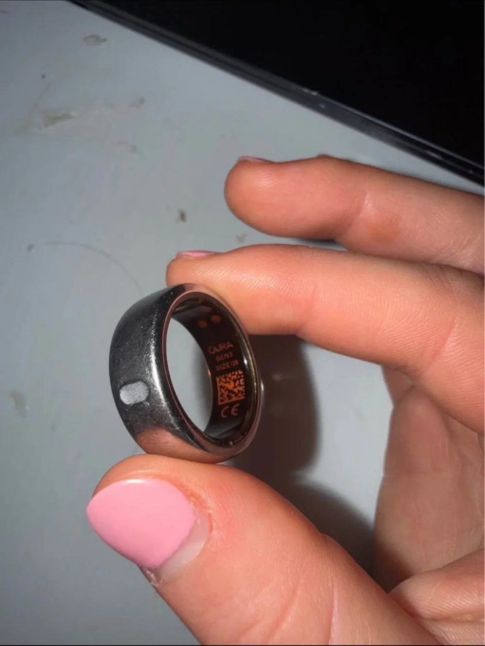 Oura Ring Gen3 Size 8 Silver